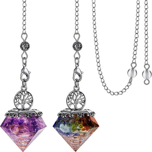 2 Pieces Chakra Pendulum Crystal