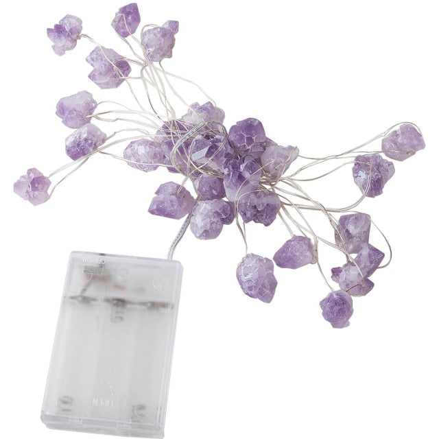 Natural Amethyst Decorative Lights Stones