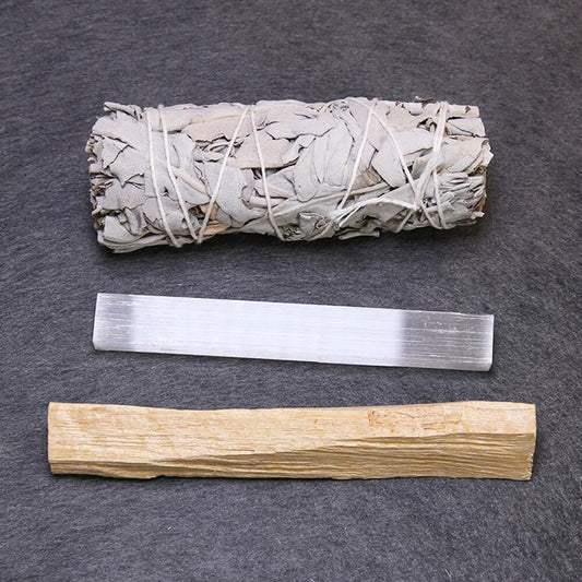 4" White Sage Smudge Sticks/Palo Santo Holy Wood/Selenite