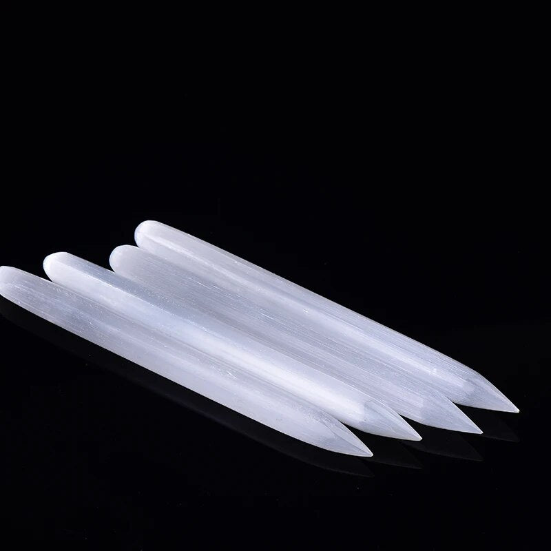 1PC Natural Gypsum Selenite Plaster Handmake Pillar Shape Crystal