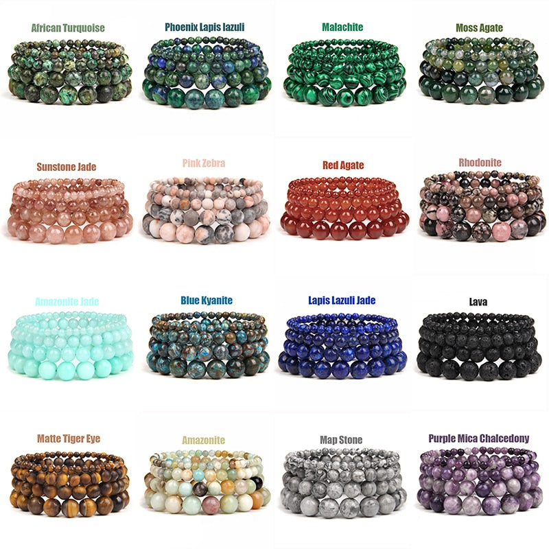 Natural Stone Stretch Bracelets