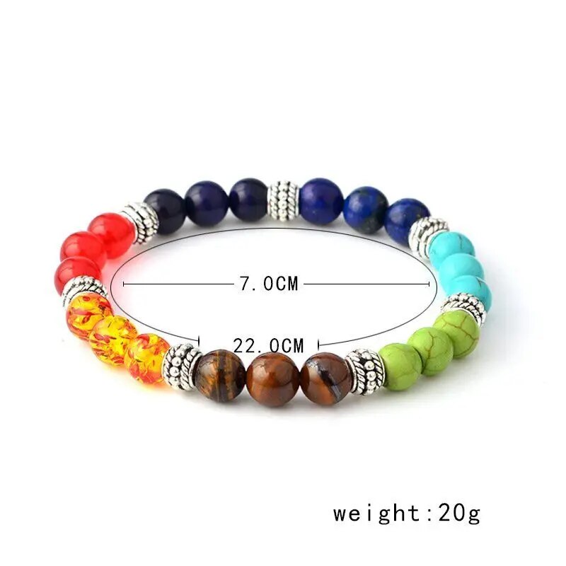 7 Chakras Reiki Healing Stone Bracelet