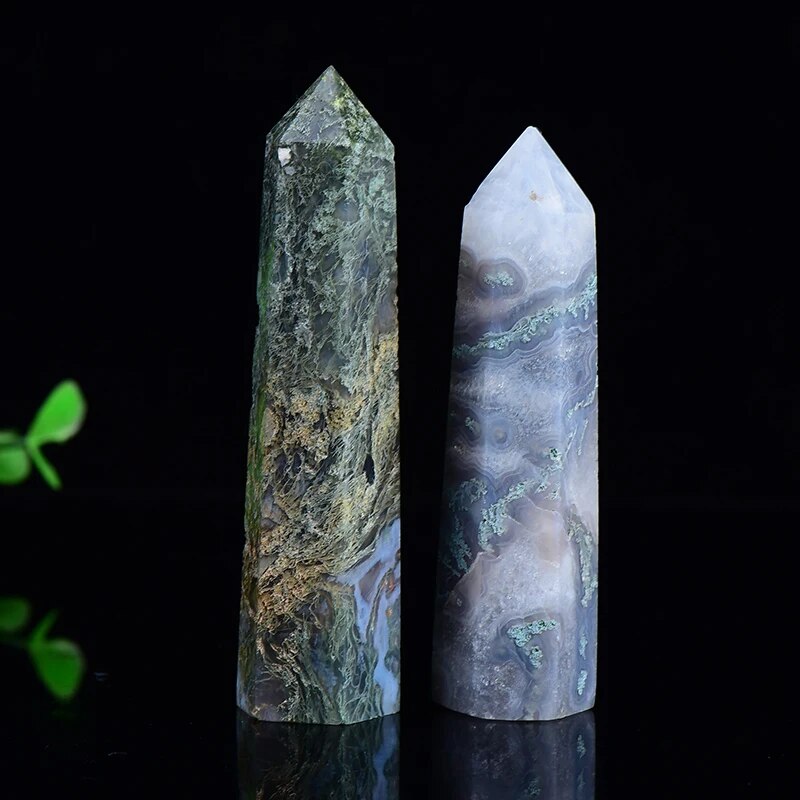 Natural Aquatic Agate Tower Healing Crystal Natural Crystal