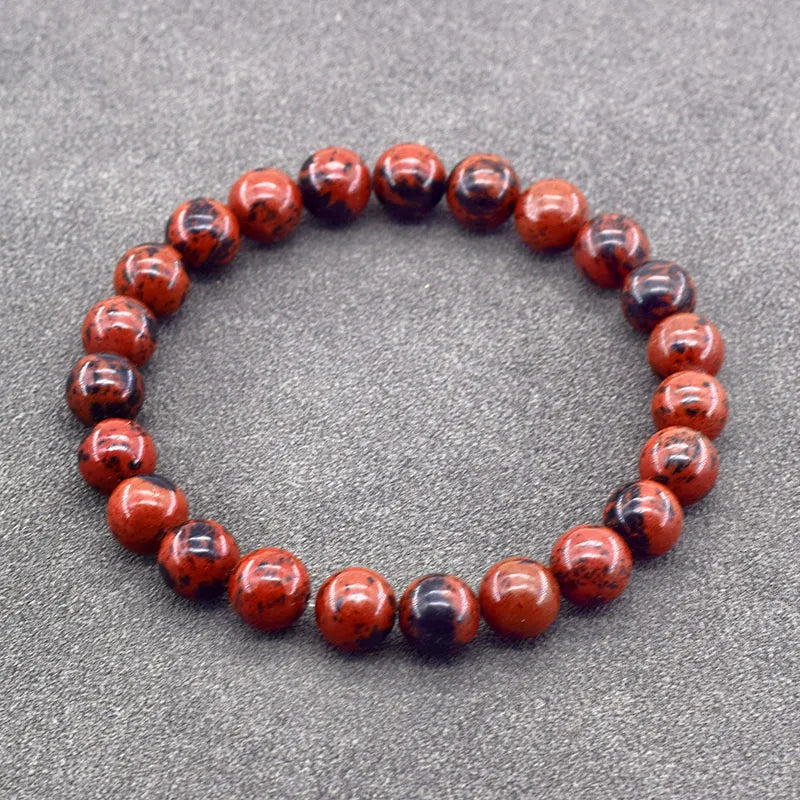 Natural Stone Bracelet Gemstone Beads Jewelry Bohemia Style Elastic Bangle