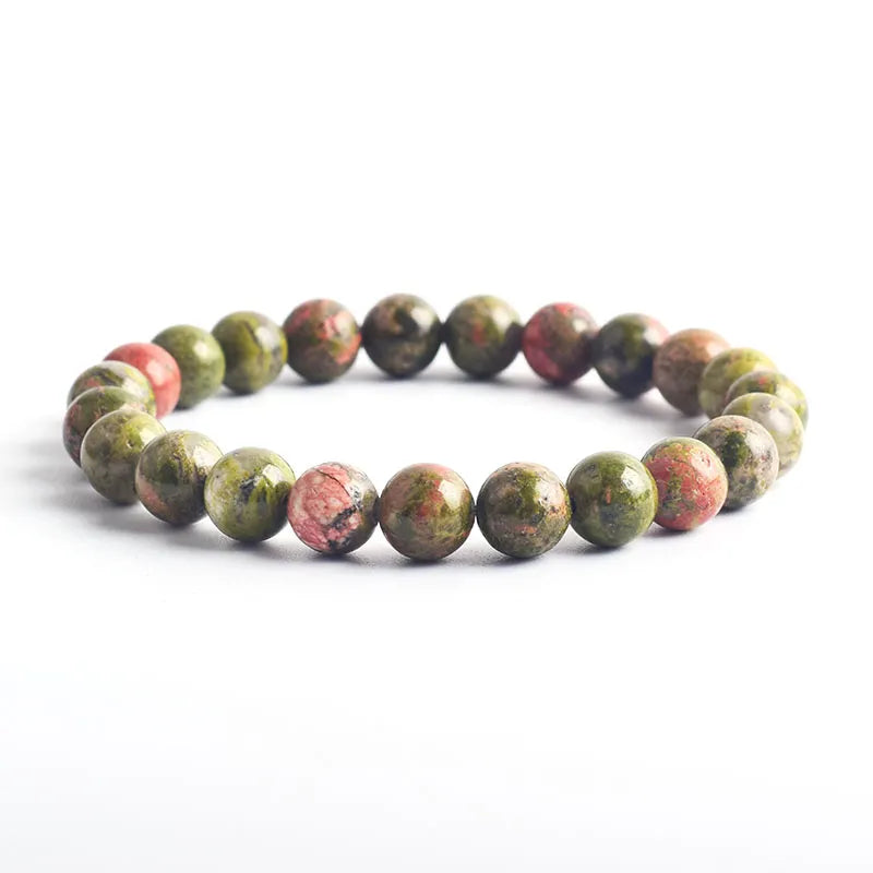 Natural Stone Bracelet Gemstone Beads Jewelry Bohemia Style Elastic Bangle