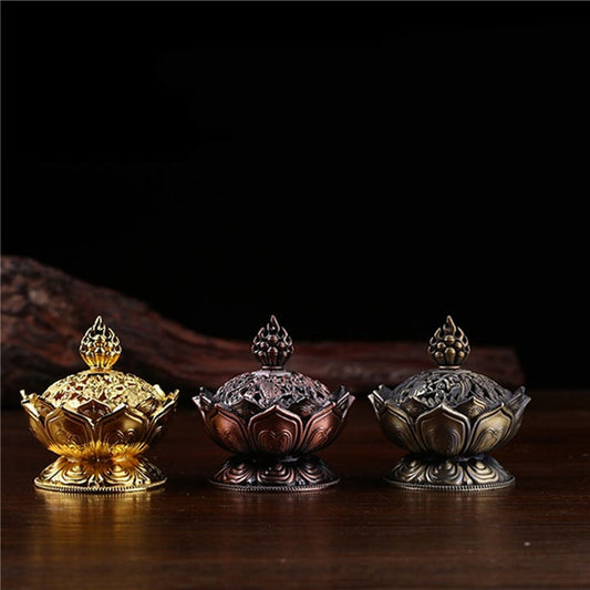 Lotus Flower Incense Burner Buddhism Buddha Holder