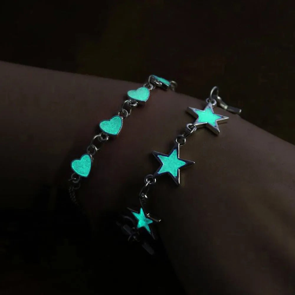 Luminous Glow In The Dark Bracelet Lotus Charm