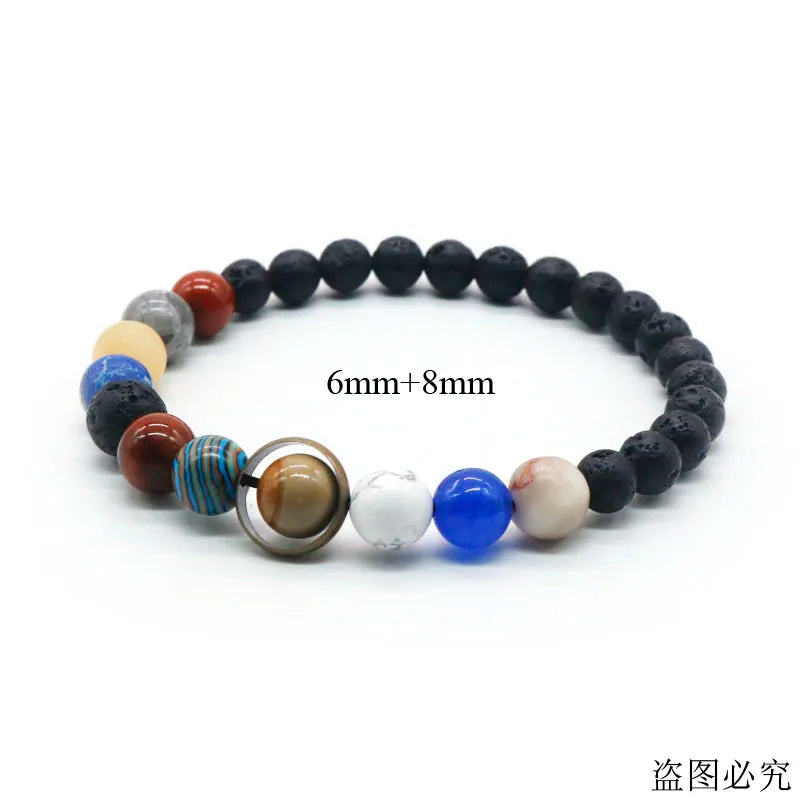 Solar System Bracelet Natural Stone Eight Planets Bracelet