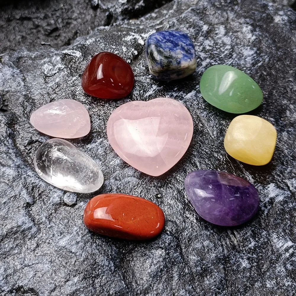 11pcs/Set with Gift Box Natural Healing Crystal Stone