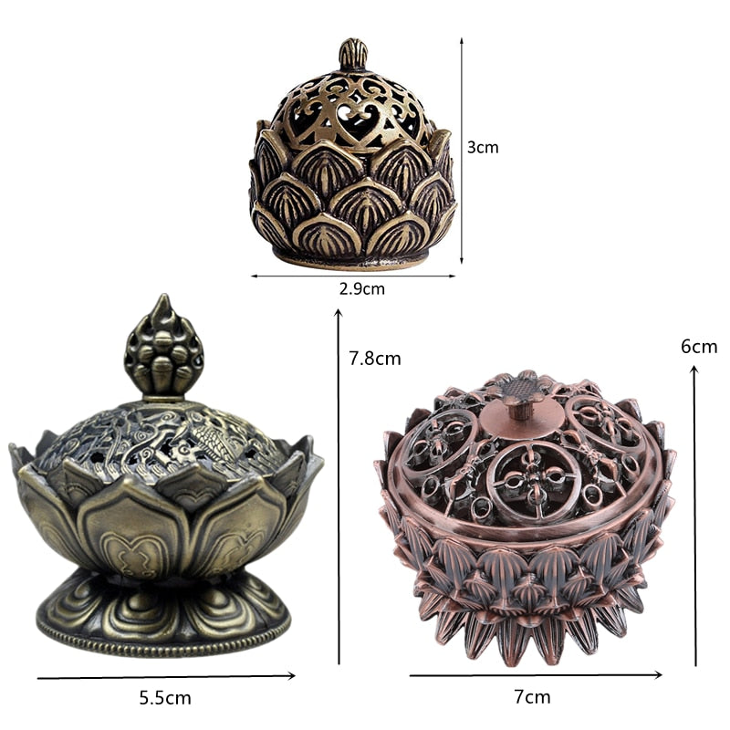 Lotus Flower Incense Burner Buddhism Buddha Holder