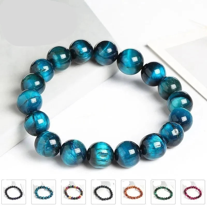 Blue Tiger Eye Buddha Bracelets Natural Stone