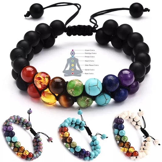 Chakra Bracelet Healing Crystals Yoga Stone Beads Bracelets