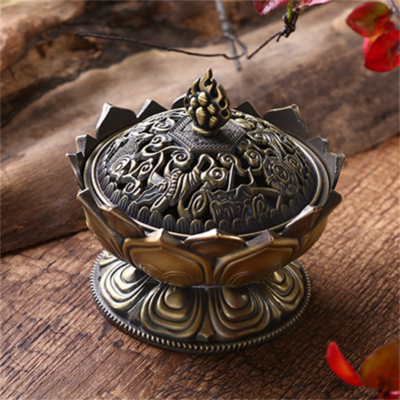 Lotus Flower Incense Burner Buddhism Buddha Holder