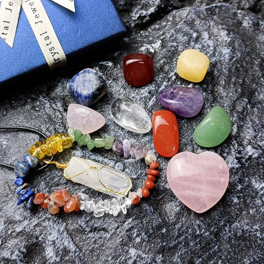 11pcs/Set with Gift Box Natural Healing Crystal Stone