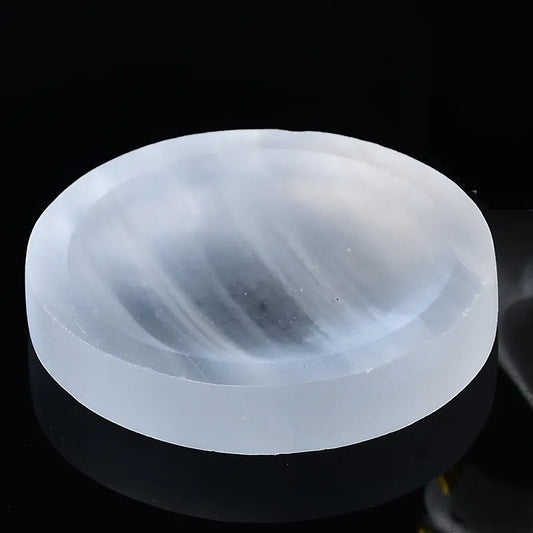 1PC Natural Selenite Bowl Plate