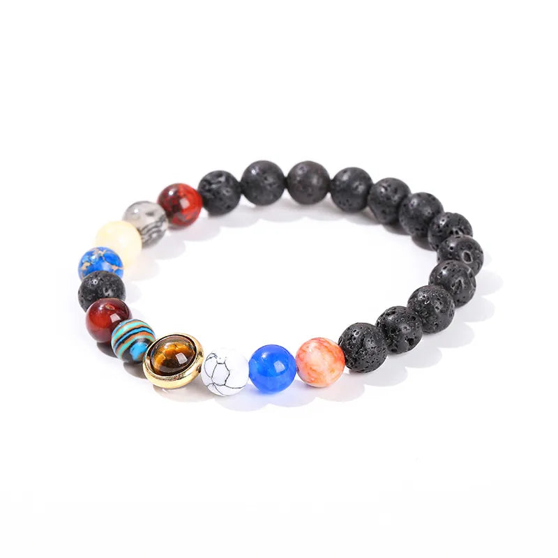 Natural Stone Eight Planet Galaxy Seven Chakra Bracelet