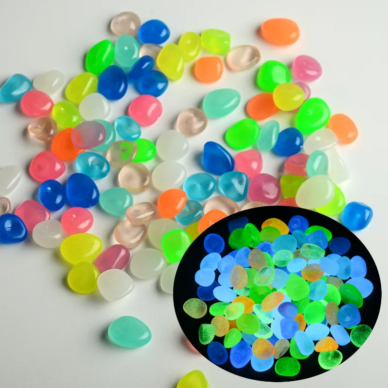 50/100Pcs Glow in the Dark Pebbles