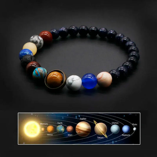 Solar System Bracelet Natural Stone Eight Planets Bracelet