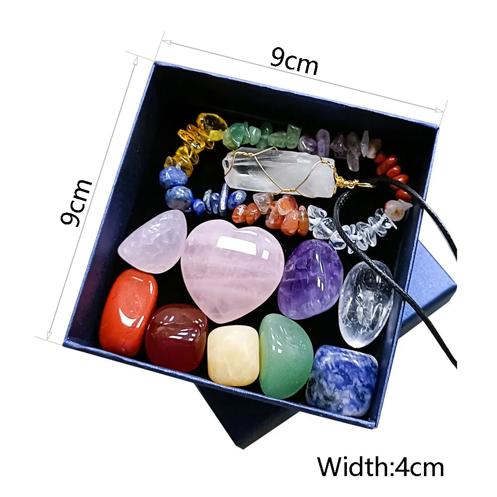 11pcs/Set with Gift Box Natural Healing Crystal Stone