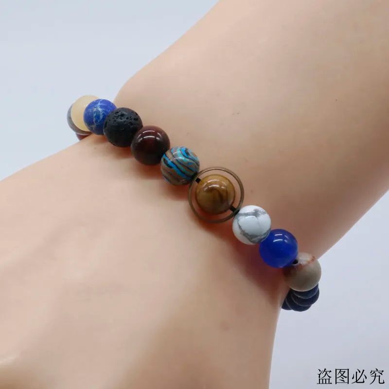 Solar System Bracelet Natural Stone Eight Planets Bracelet