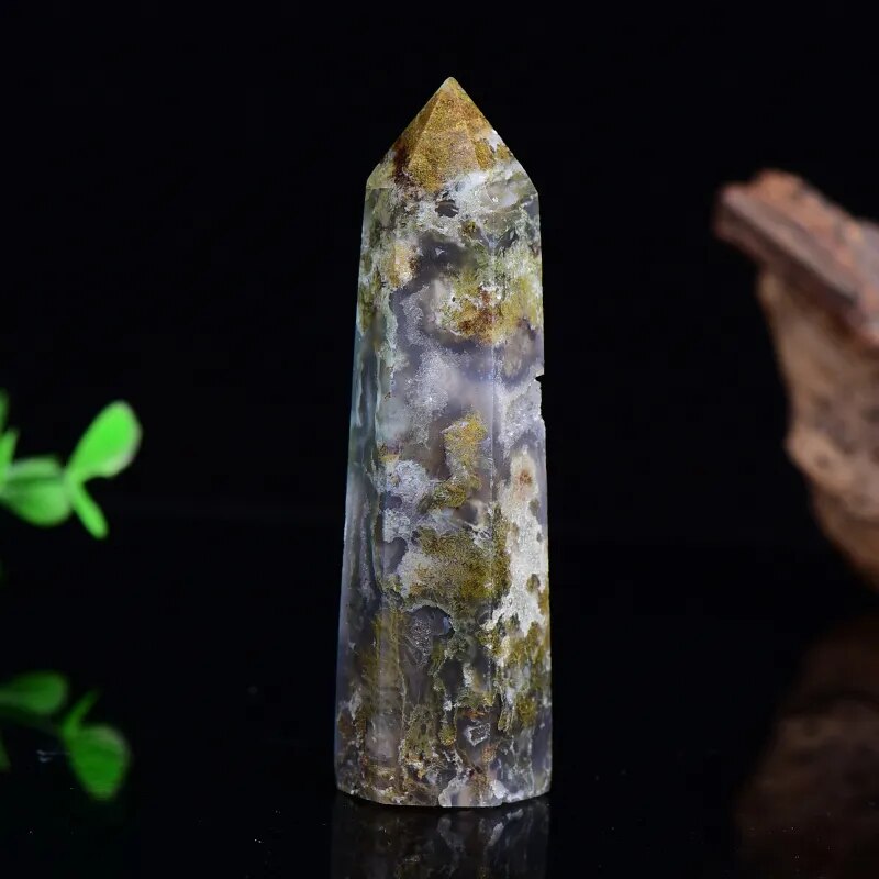 Natural Aquatic Agate Tower Healing Crystal Natural Crystal