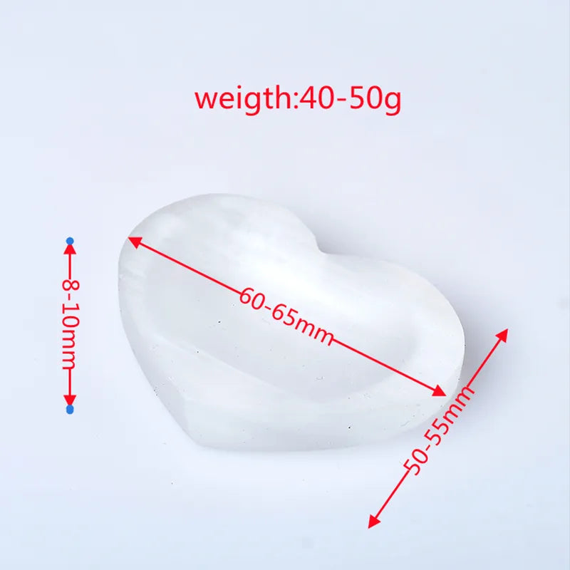 1PC Natural Selenite Bowl Plate