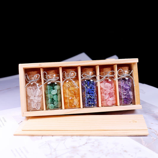 Natural Original Stone Set Energy Crystal Unpolished Semi Precious Amethyst Gift Box